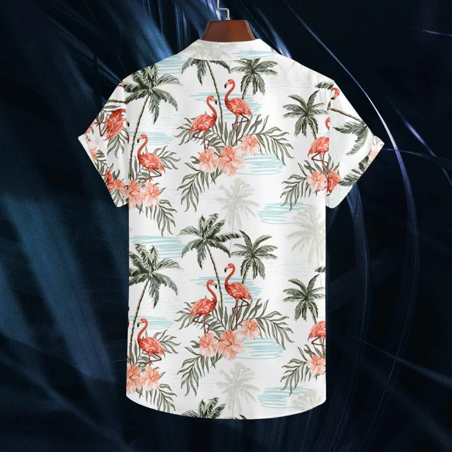 FLAMINGO HIBISCUS SHIRT