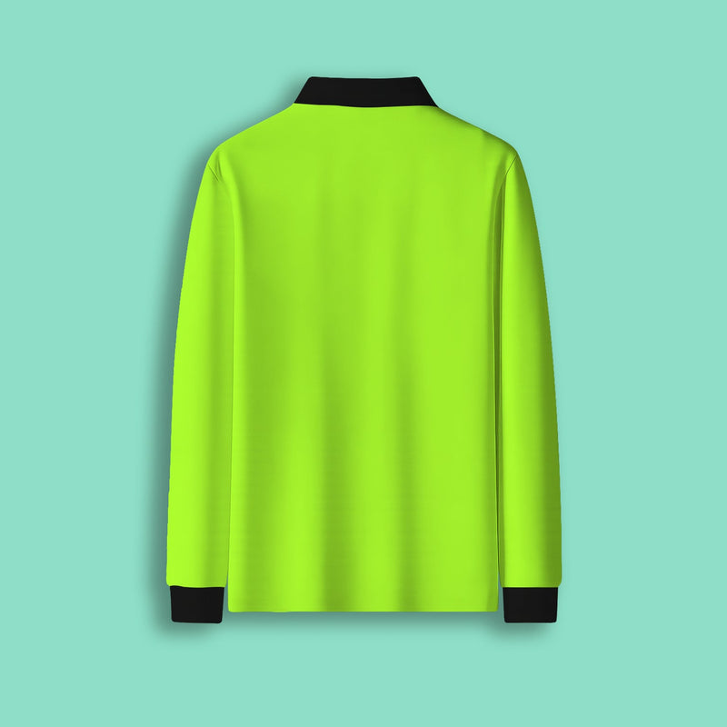 NEON FULL SLEEVE POLO NECK T-SHIRT