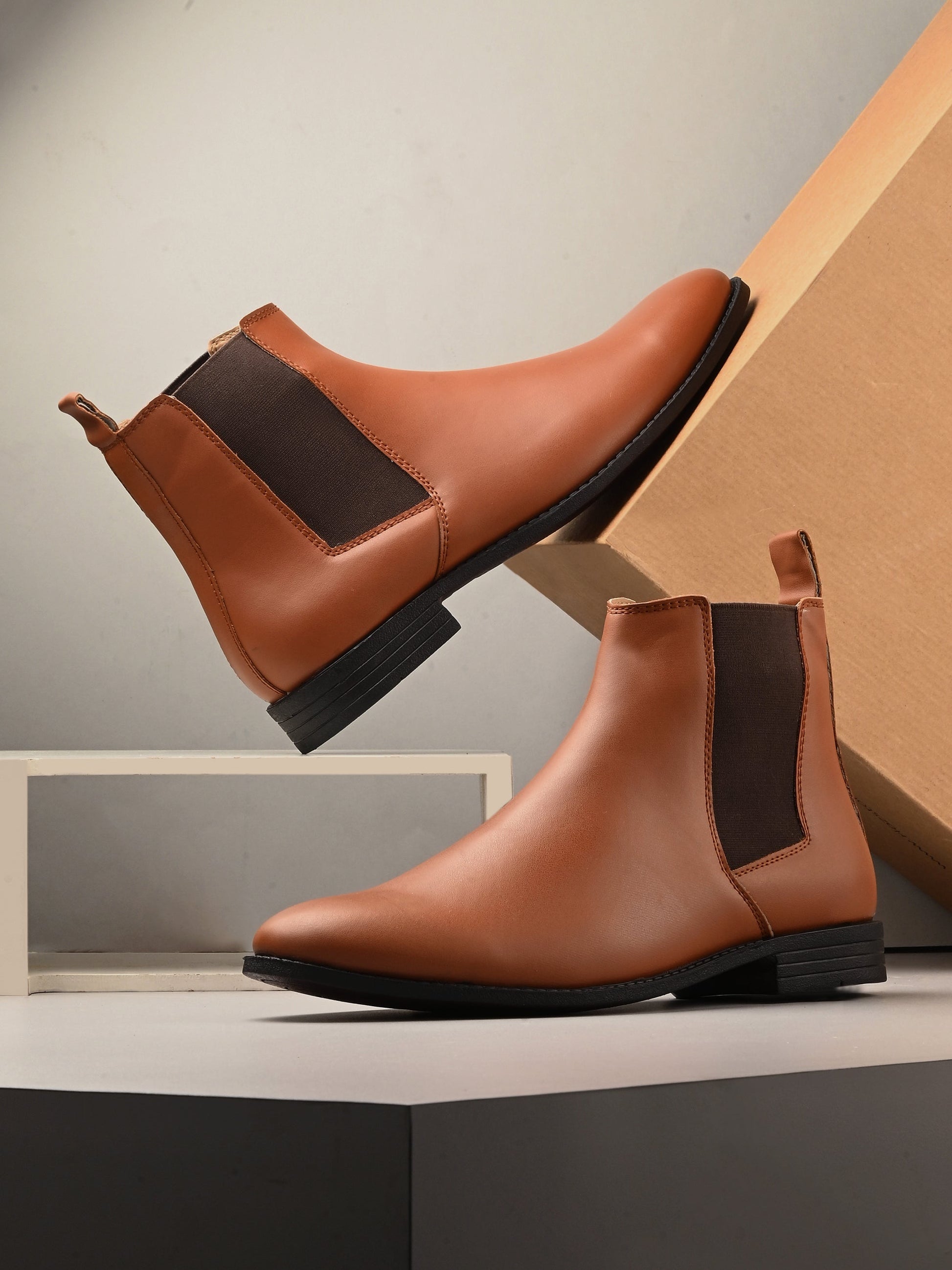 El Paso Men Mid-Top Chelsea Boots-24