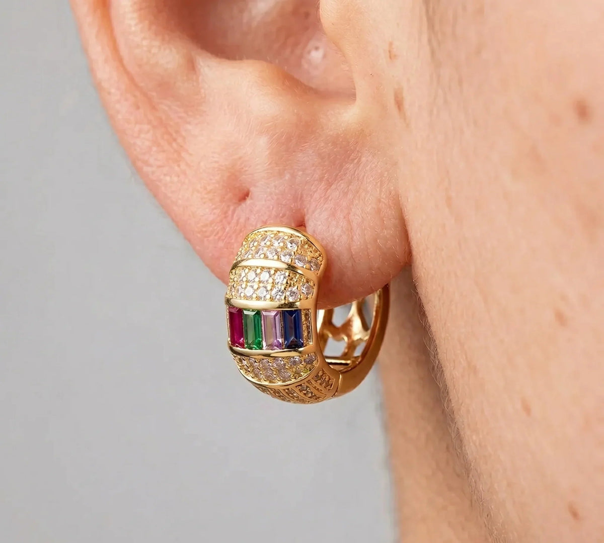 Commute Round Hoop Earrings