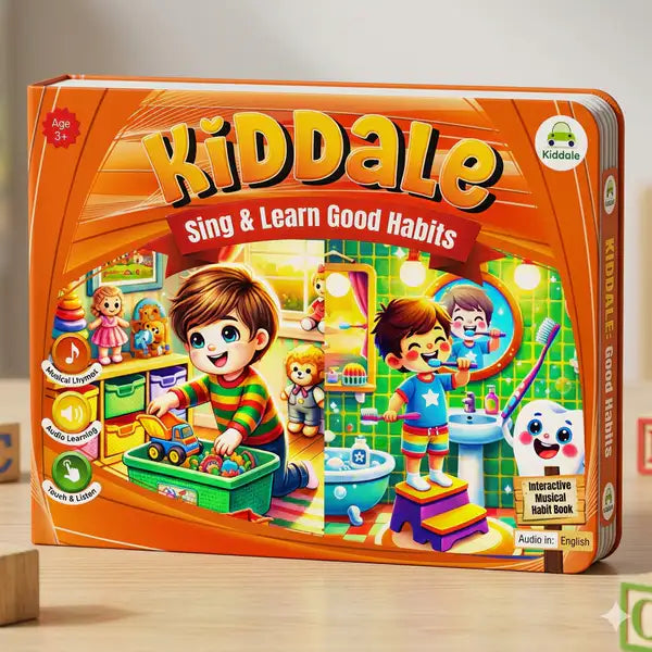 Kiddale My First Good Habits | Musical Sound Book for Kids | 20 Value-Building Rhymes | Press & Play