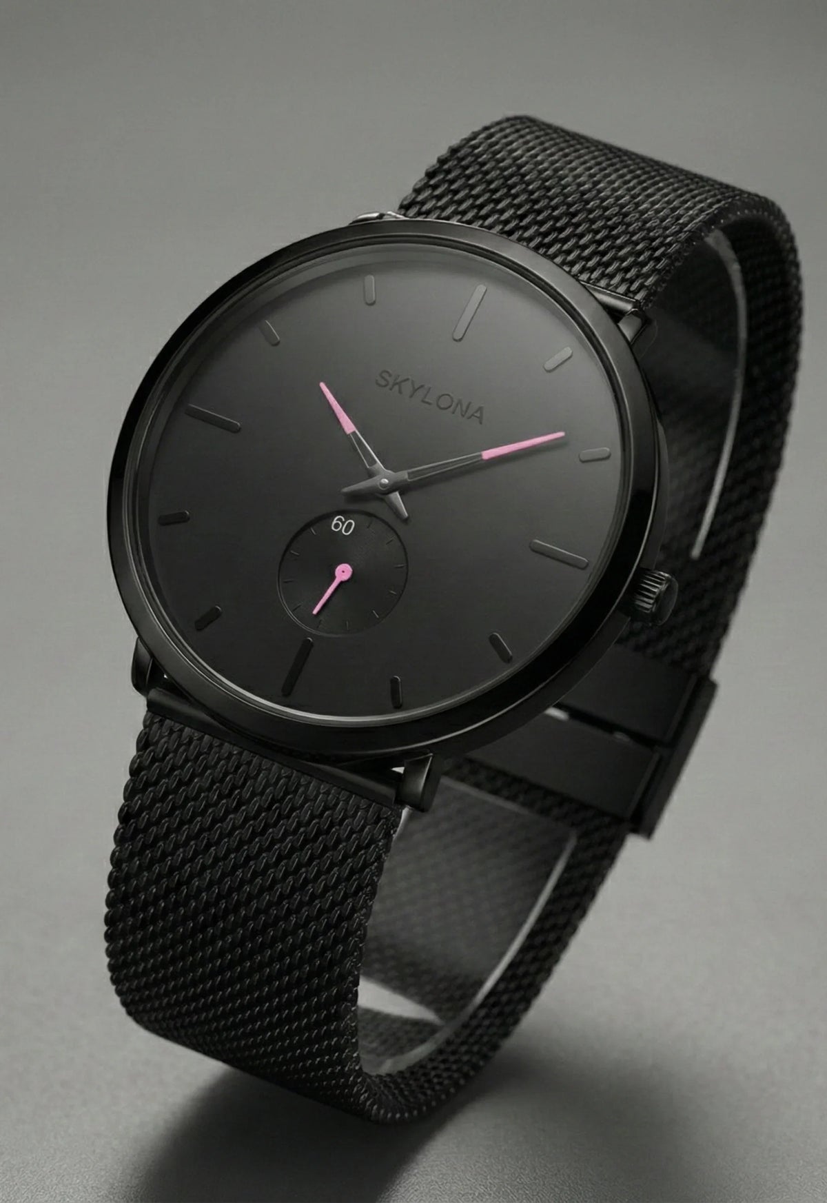 Black Chronograph Watch for Men – SkyLona Classic Collection