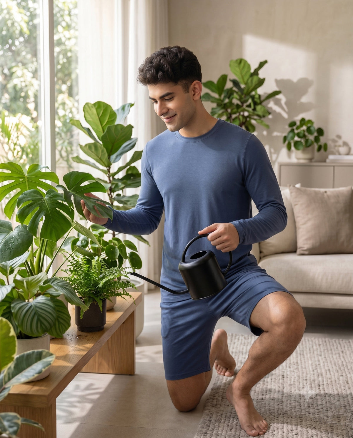 Galaxy Bamboo Tee  (Navy blue)