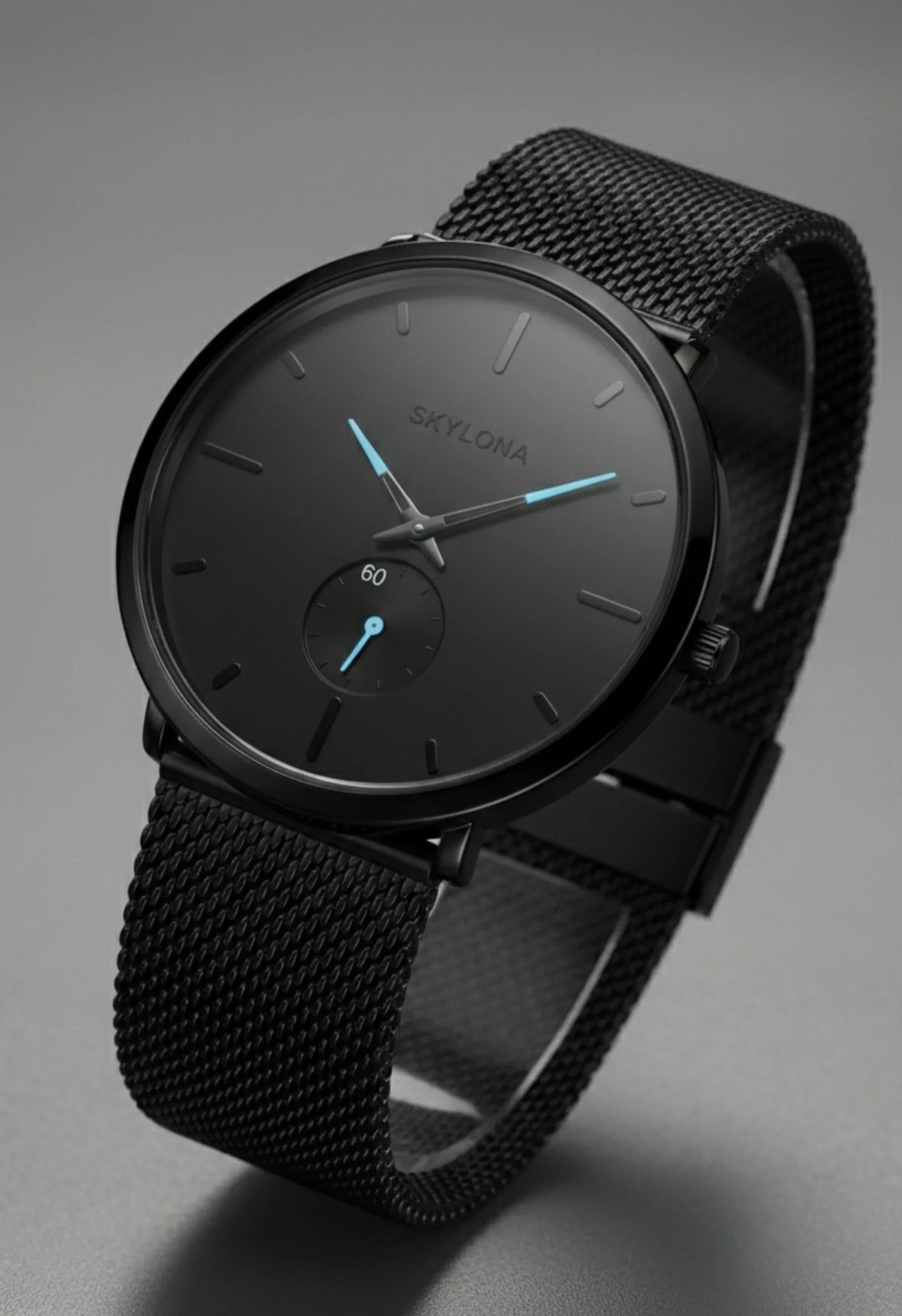 Black Chronograph Watch for Men – SkyLona Classic Collection