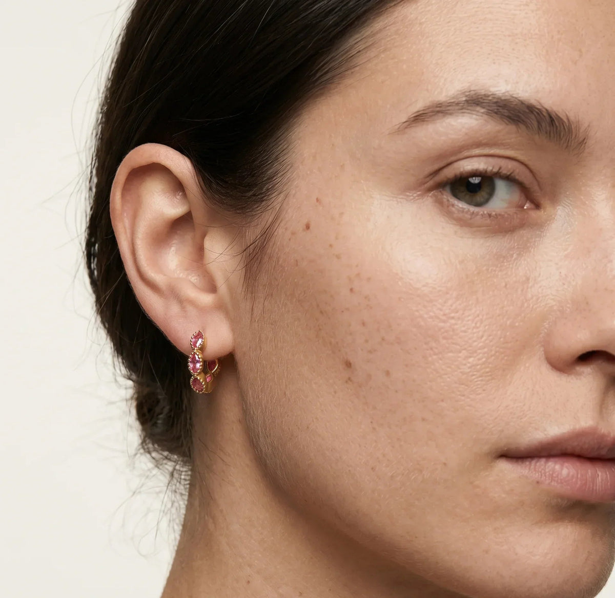 Pink Pop Hoop Earrings