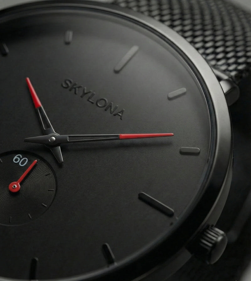 Classic Red Chronograph Watch for Men