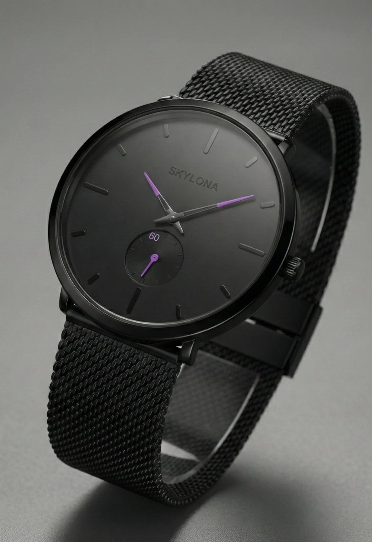 Black Chronograph Watch for Men – SkyLona Classic Collection