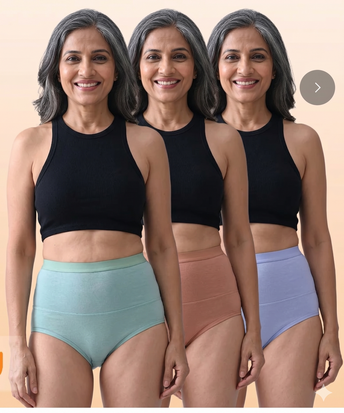 Leakproof Panties for Urine Leak – Cotton High-Waist, Reusable (Pack of 3) | Woomly