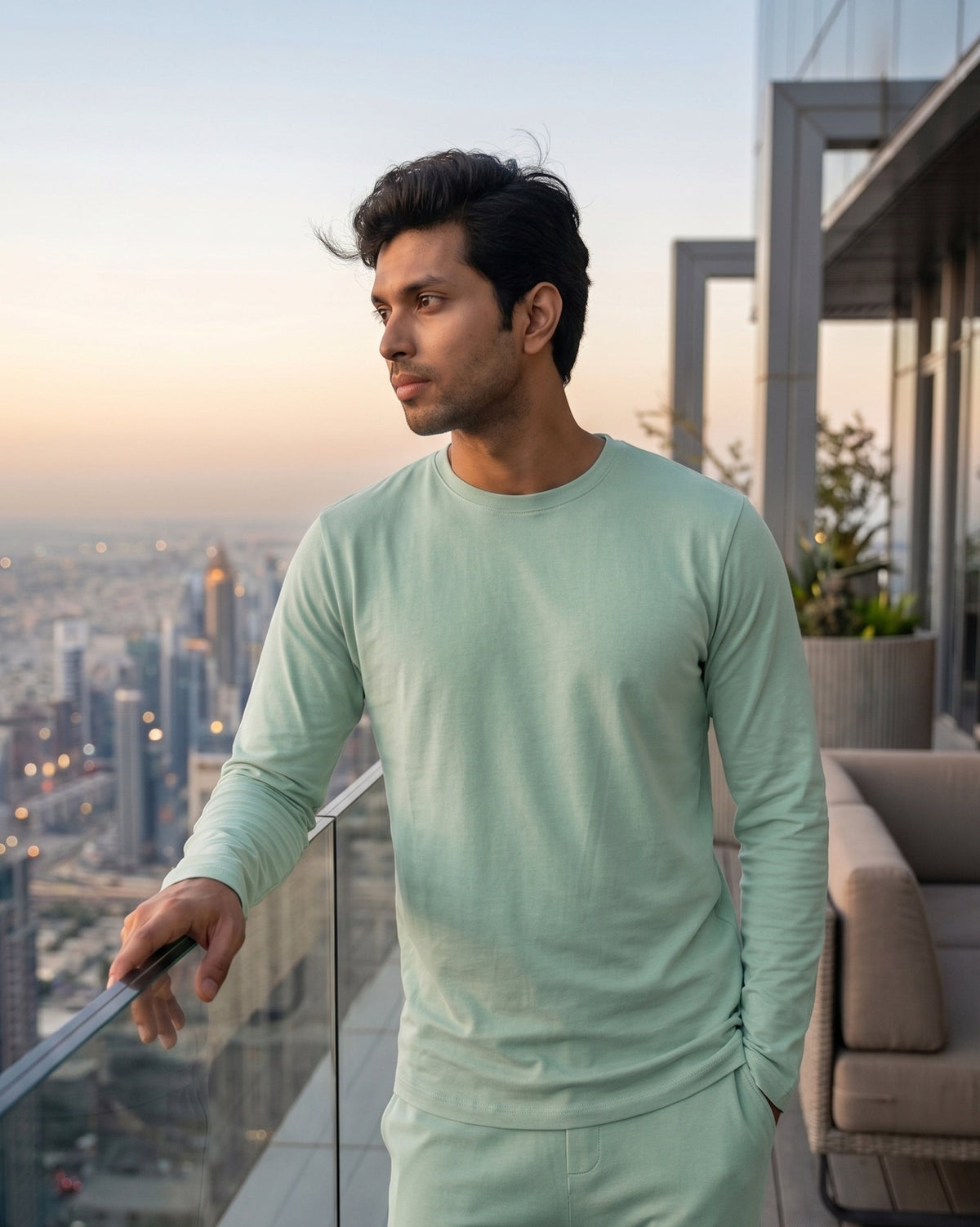 Galaxy Bamboo Tee  (Sage Green)