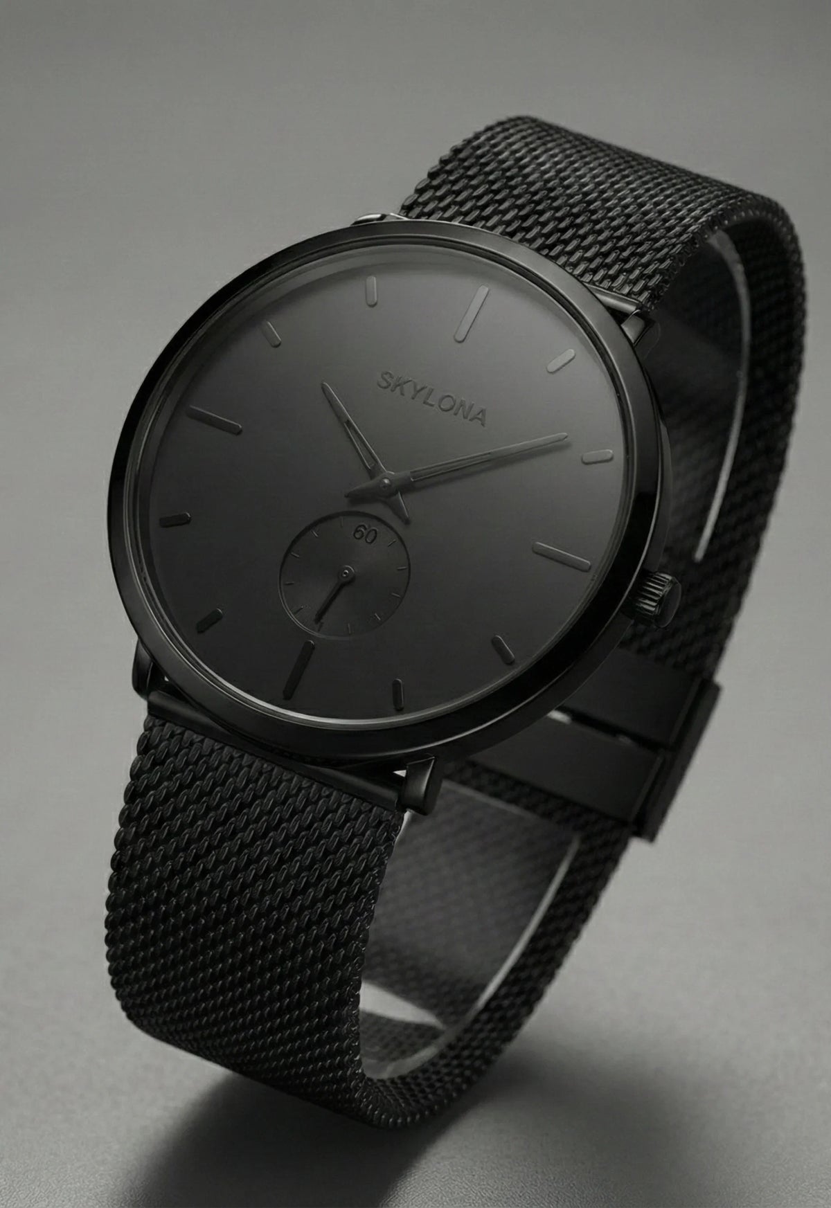 Black Chronograph Watch for Men – SkyLona Classic Collection