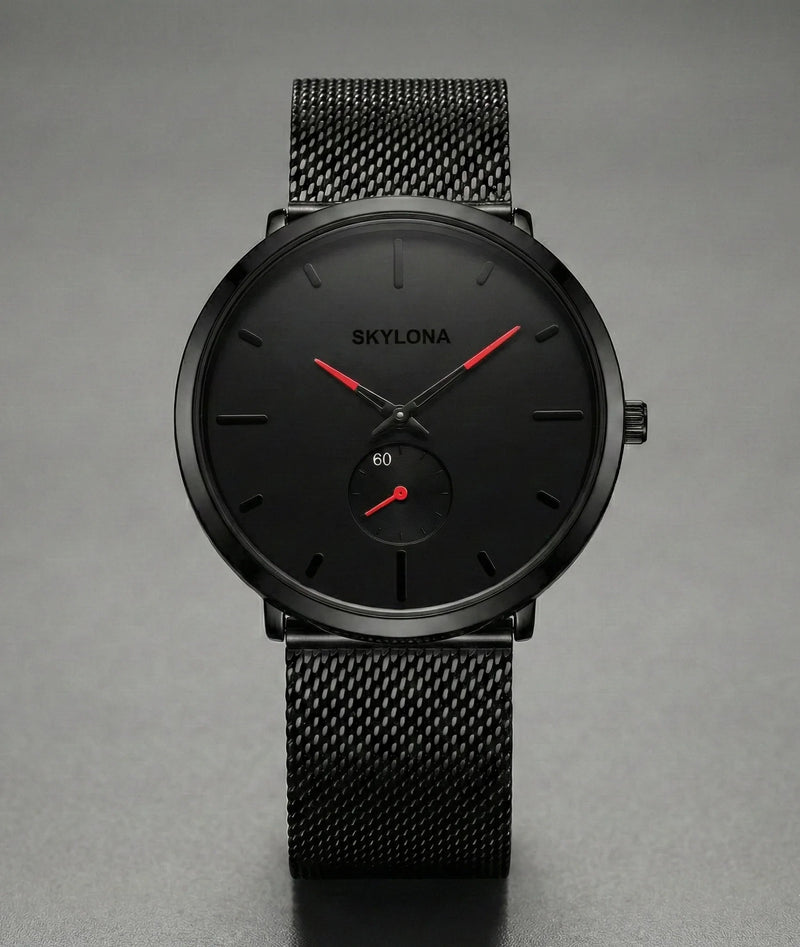 Classic Red Chronograph Watch for Men