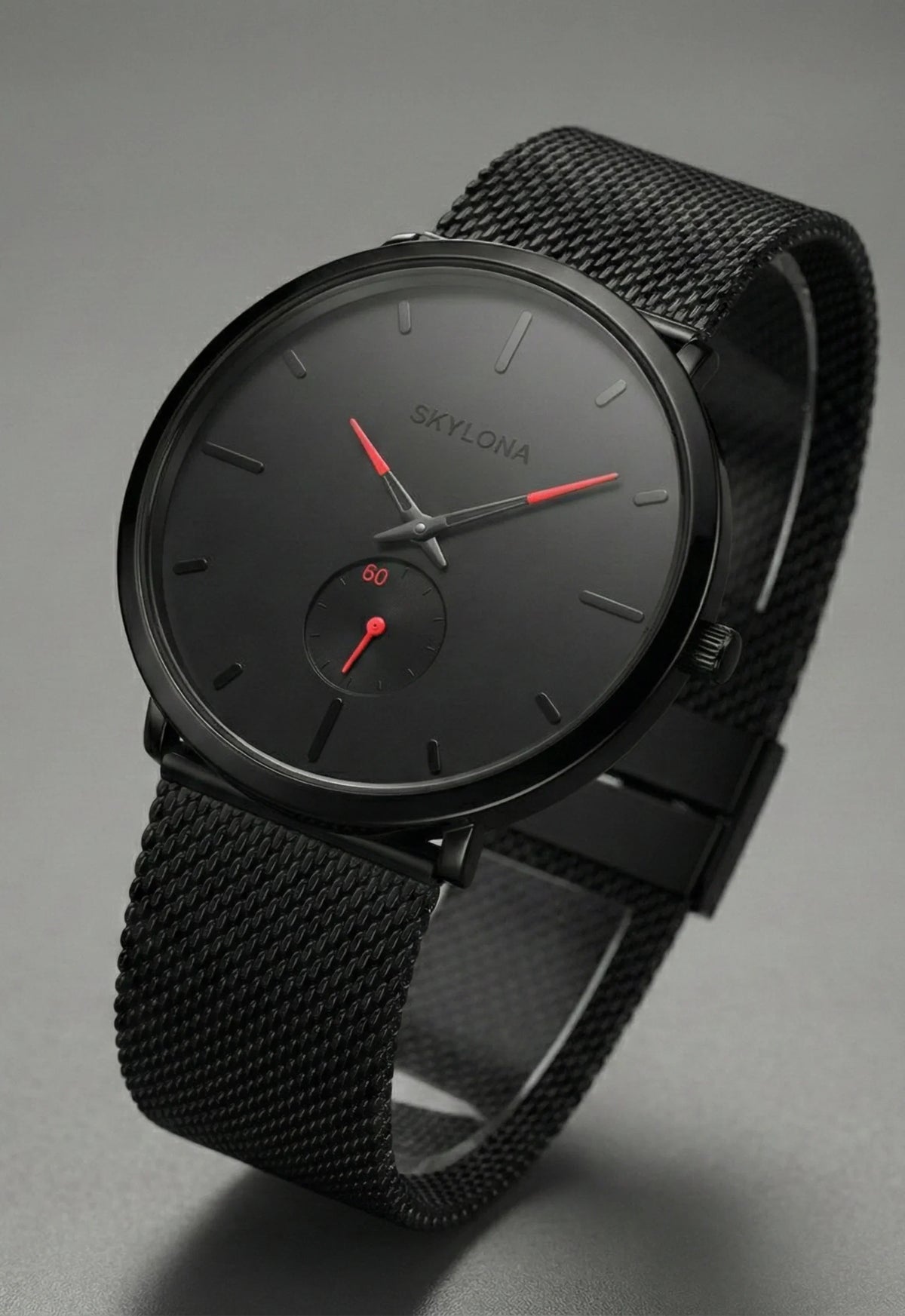 Black Chronograph Watch for Men – SkyLona Classic Collection