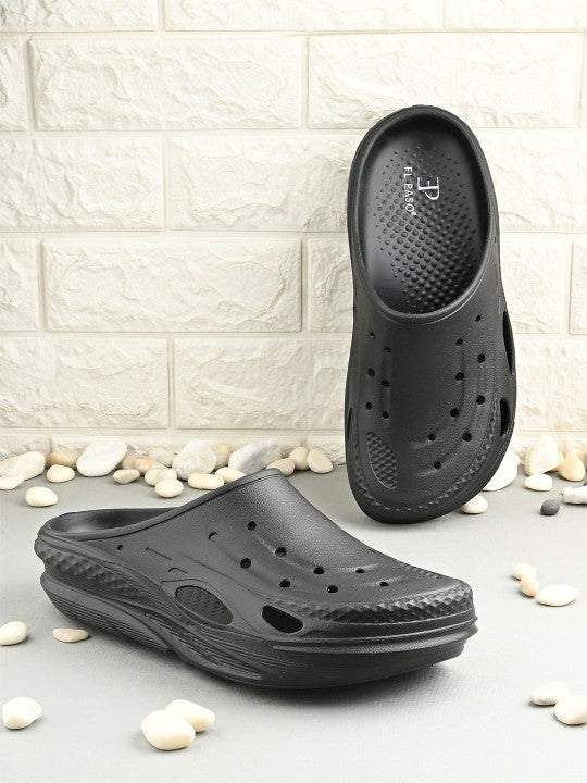 El Paso Men Round Toe Clogs-7