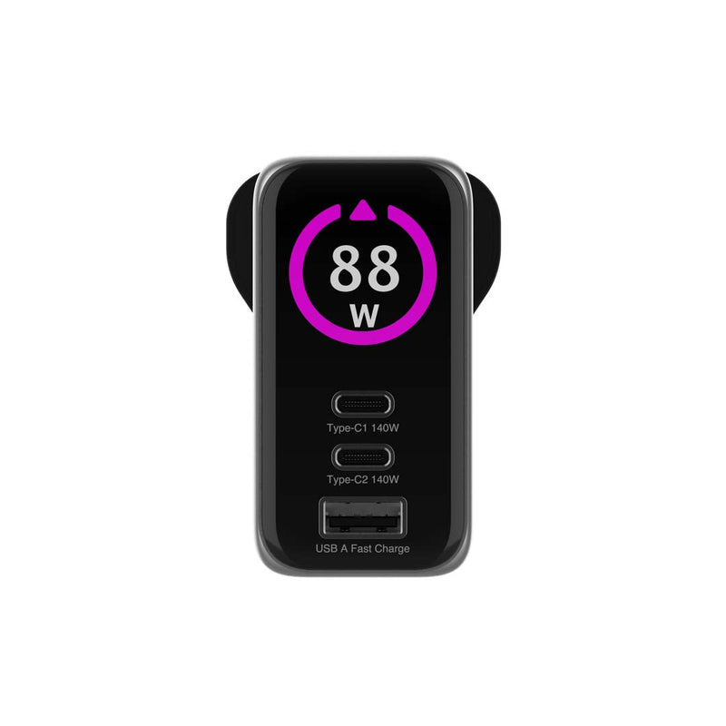 Nomad Pro 140W Multi Port GaN Fast Charger With World Travel Plugs