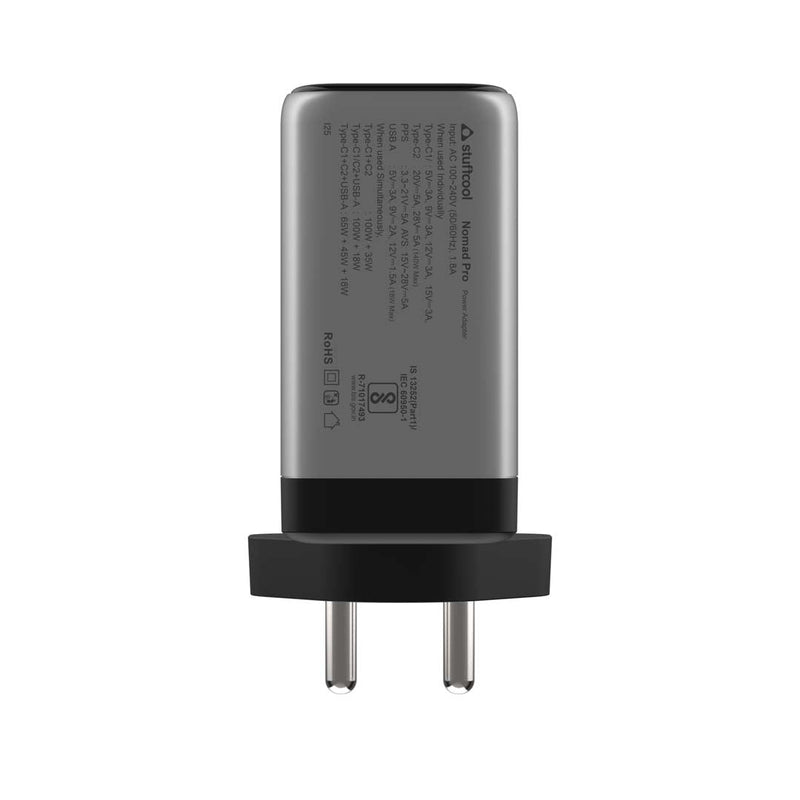 Nomad Pro 140W Multi Port GaN Fast Charger With World Travel Plugs