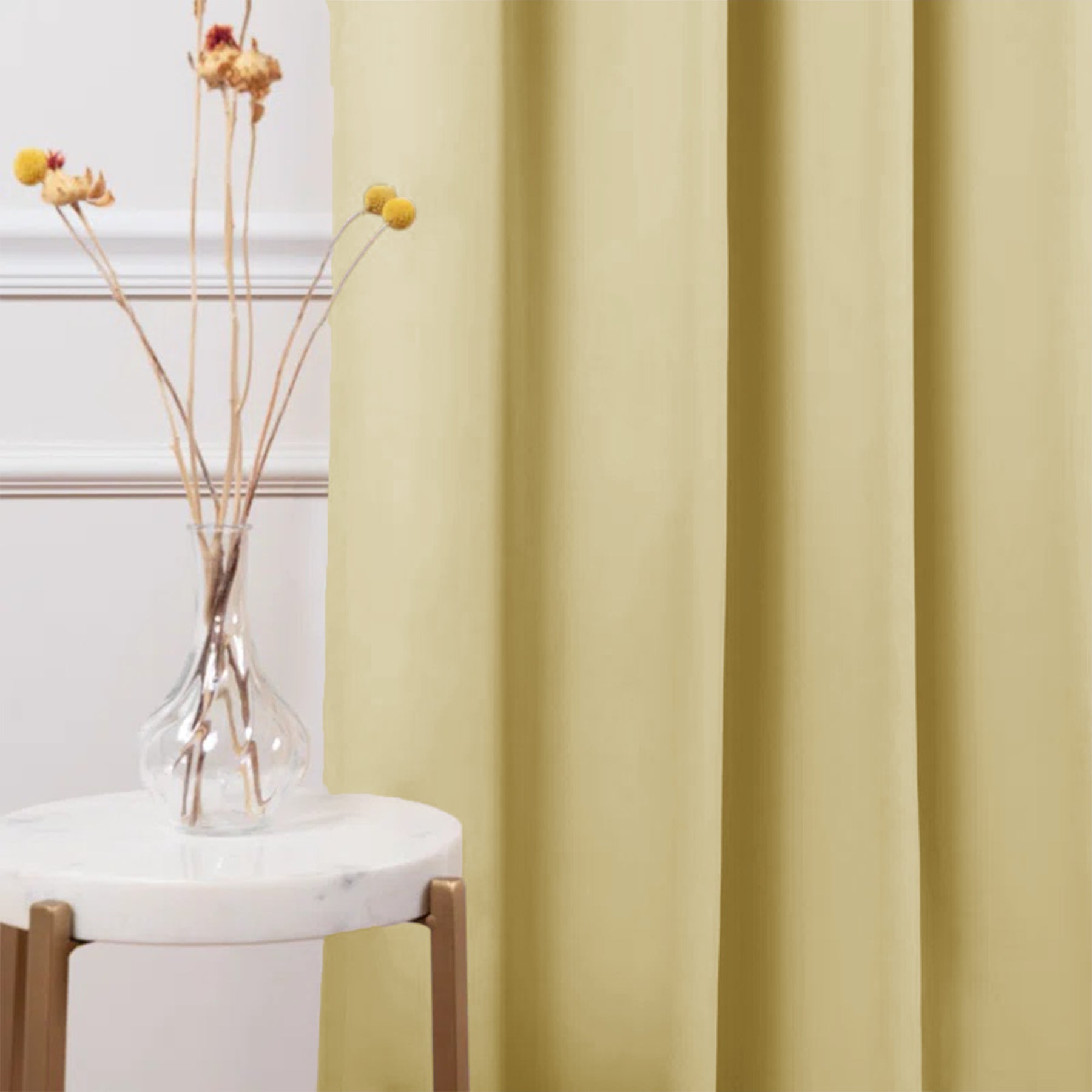 Golden Black Backing Blackout Curtain