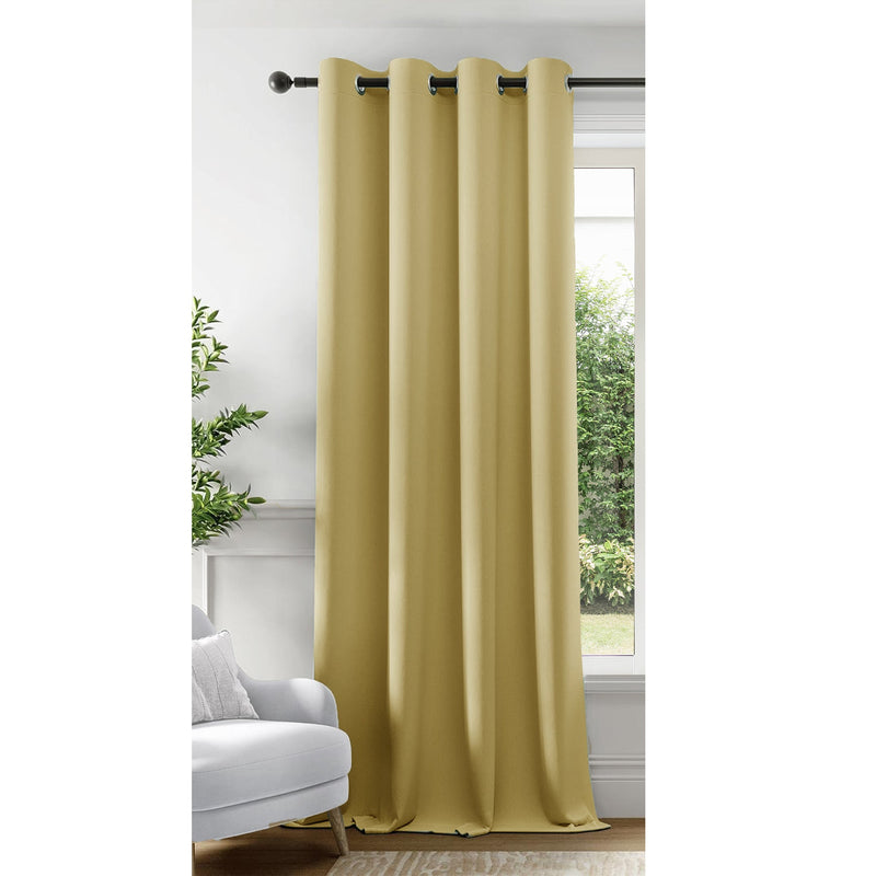 Blackout Curtain Golden Black