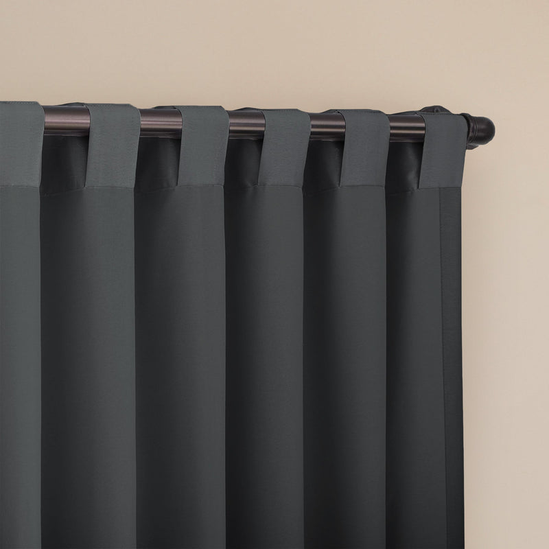 Fort Essential - Back Tab Blackout Curtain (Grey)-2