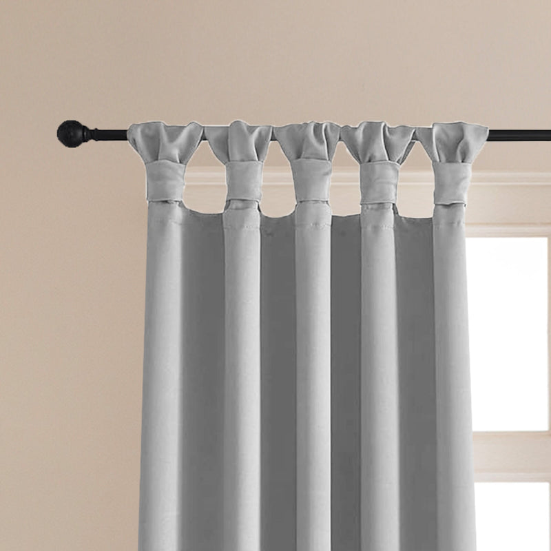 Fort Essential - Twist Tap Top Blackout Curtain (Greyish White)-2