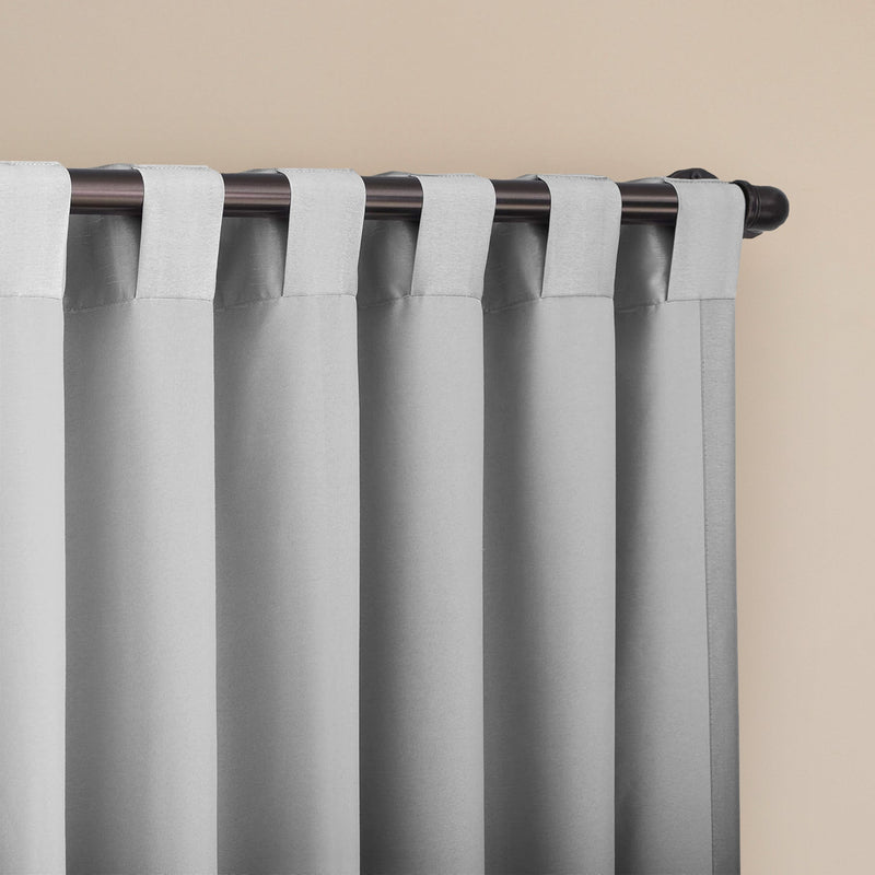 Fort Essential - Back Tab Blackout Curtain (Greyish White)-2