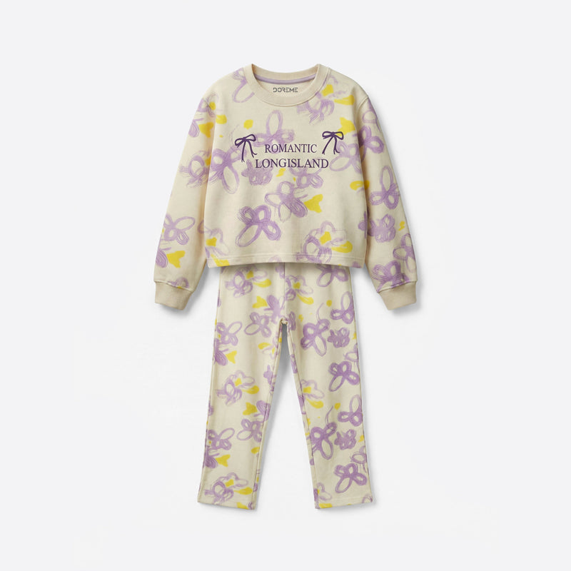 Lavender Long Island Cotton Cropped Co-ord Set
