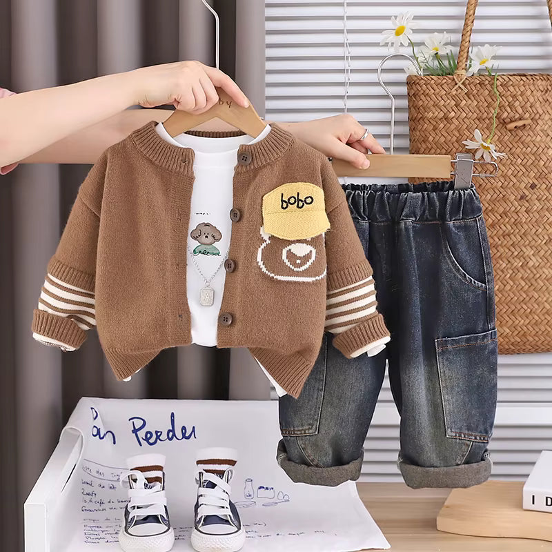 Boys 3 Piece Cord Set [BT-5K-6476] [1 - 6Years]
