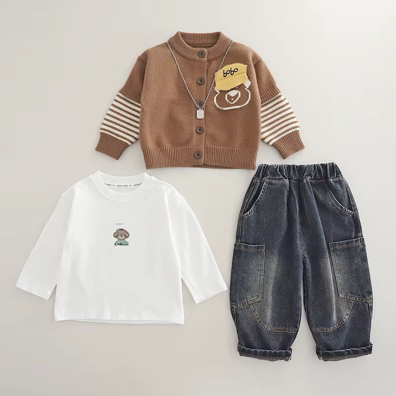 Boys 3 Piece Cord Set [BT-5K-6476] [1 - 6Years]