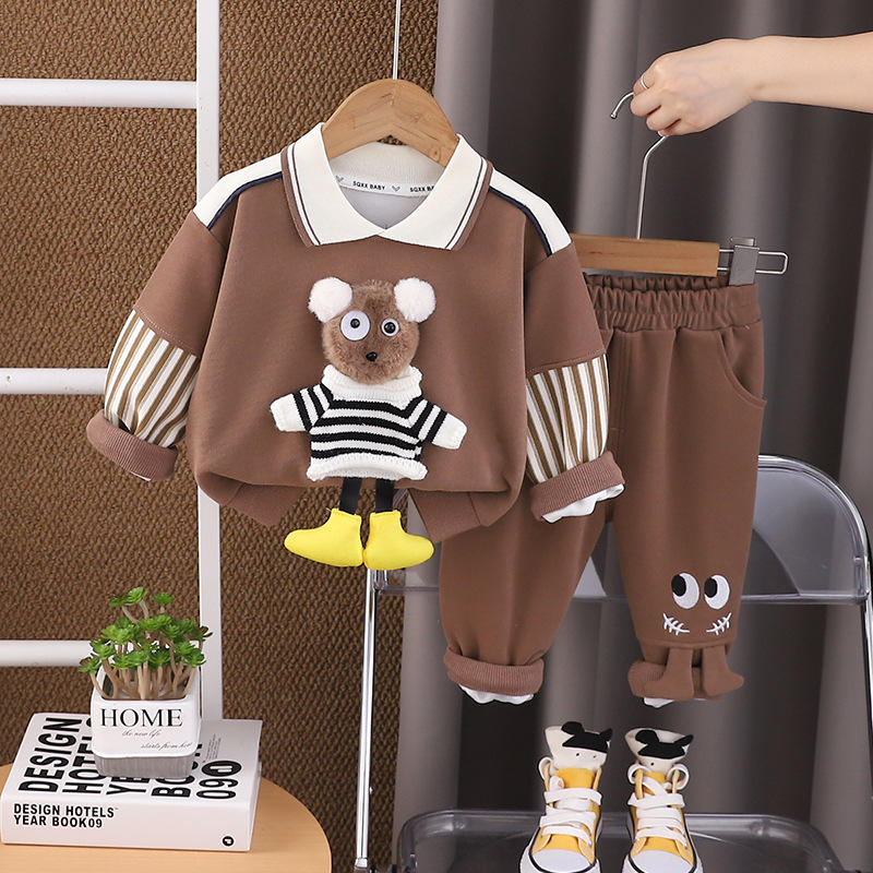 Boys Imported Brown Cord Set [BT-O-1547] [1-5Years]