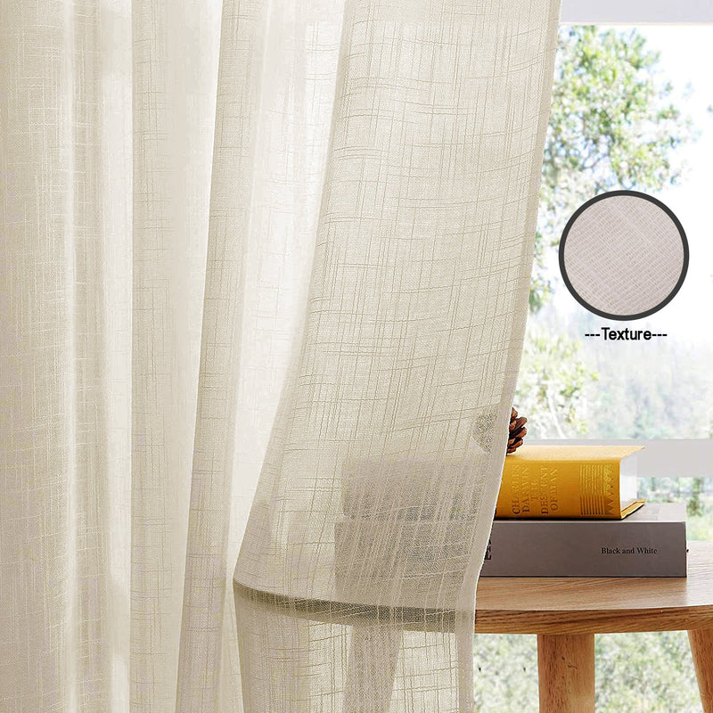 Fort Absolute - Beige Loop Sheer Curtain-3