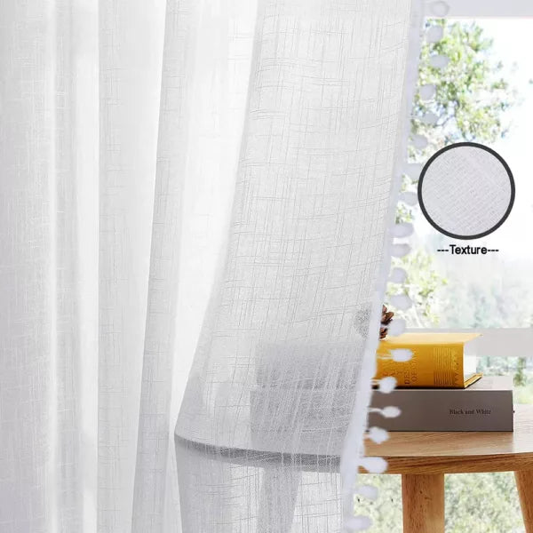 Fort Handpicked Breeze - White Sheer Curtain-5