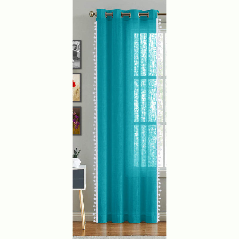 Fort Handpicked Breeze - Blue Sheer Curtain-12
