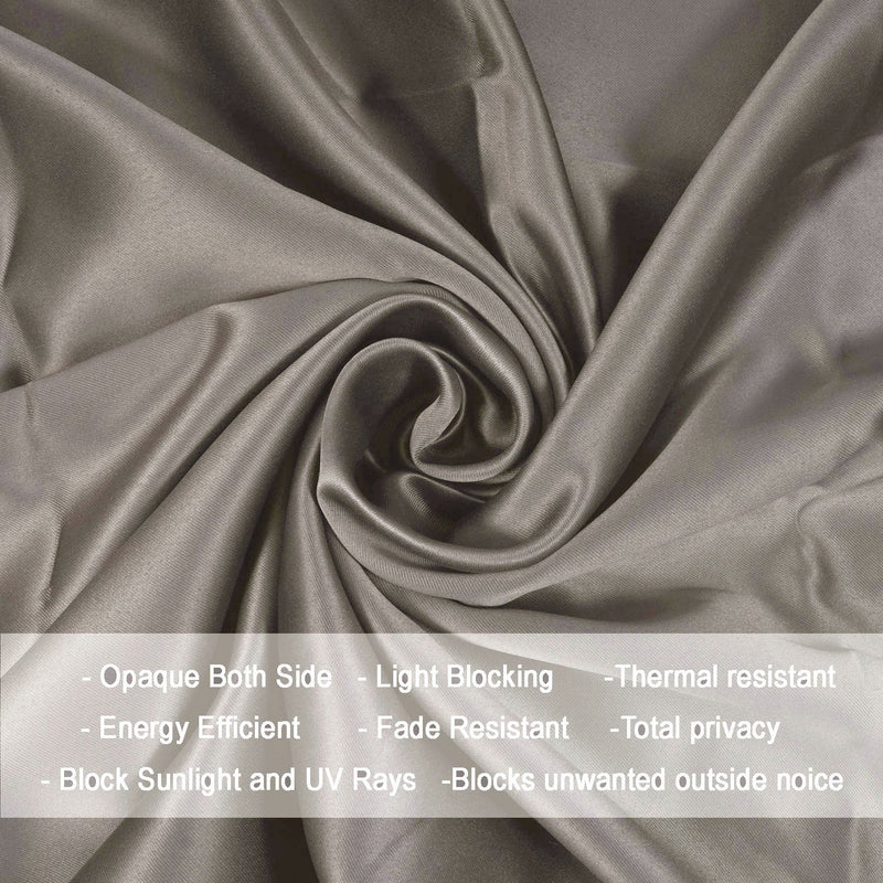 Fort Essential - Twist Tap Top Solid Blackout Curtain (English Grey)-3