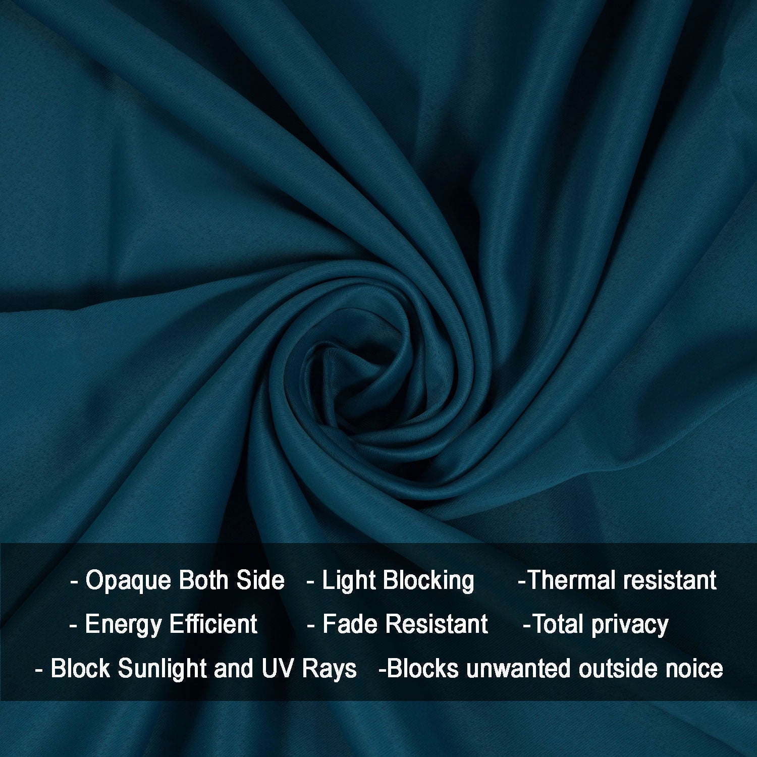 Fort Essential - Back Tab Blackout Curtain (Blue)-4