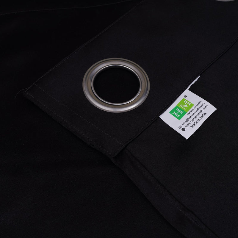 Fort Essential - Back Tab Blackout Curtain (Black)-3