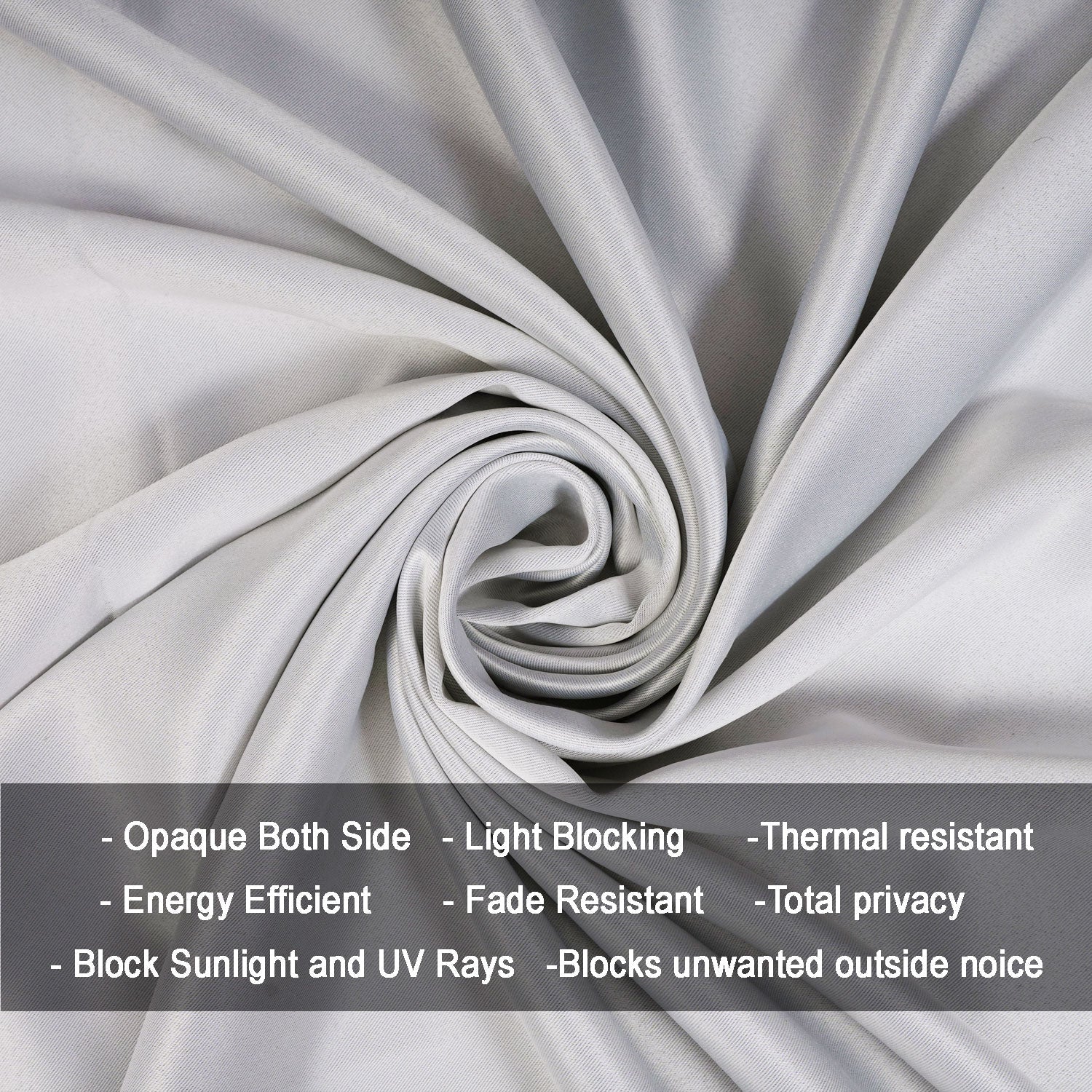 Fort Essential - Twist Tap Top Blackout Curtain (Greyish White)-3