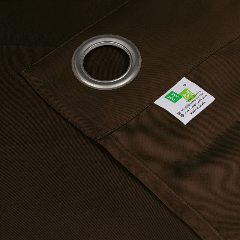 Fort Essential - Twist Tap Top Solid Blackout Curtain (Brown)-3