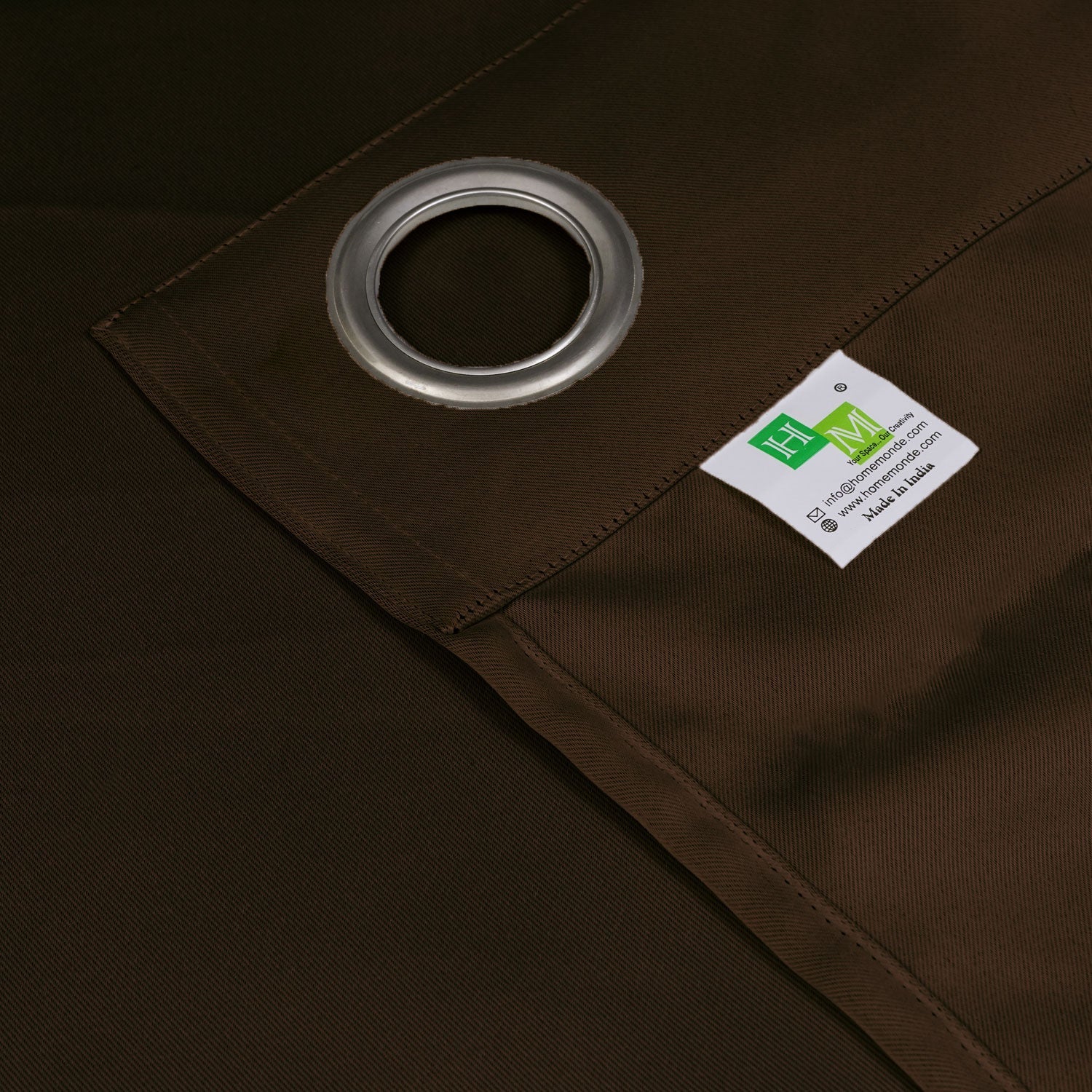Fort Essential - Back Tab Blackout Curtain (Brown)-3