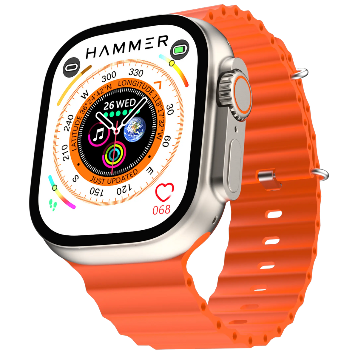 Hammer Ultra Classic with 2.01"  Largest Display Bluetooth Calling Smartwatch-3