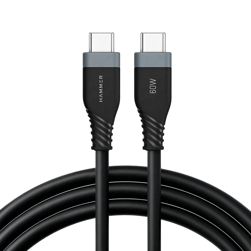 60W Silicone Type C to Type C Cable 