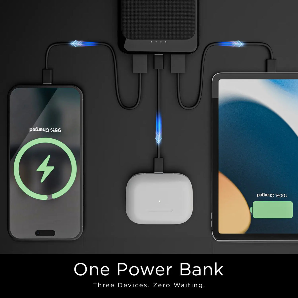 Hammer Ultra Charge 20k mAh 22.5W Power Bank with 3 Output, 2 Input Ports and Multiple Layers of Protection-9