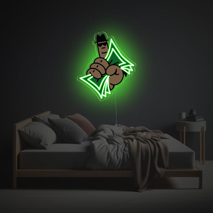 Money Grip LED Neon Sign – Hustle Glow Wall Art | Neon Signs India — Image 1