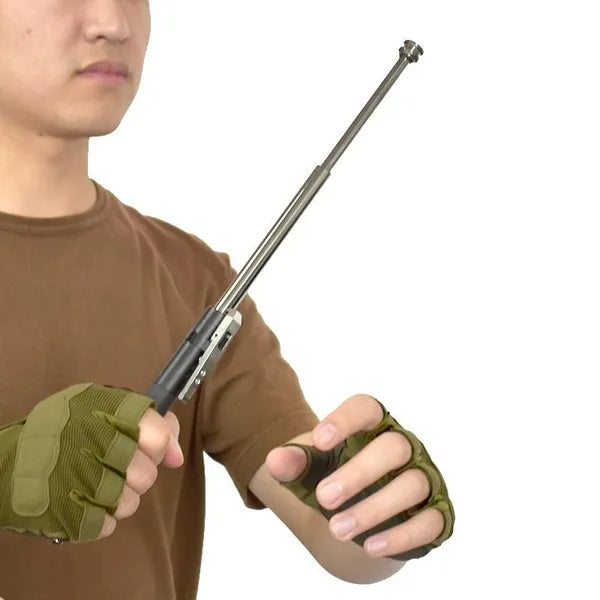 Baton | Safe Hiking Heavy Metal Stick Rod | Automatic Retractable Hiking Stick - Enhanced Self-Defense Rod | Unique Model Available only on Indian Slingshot