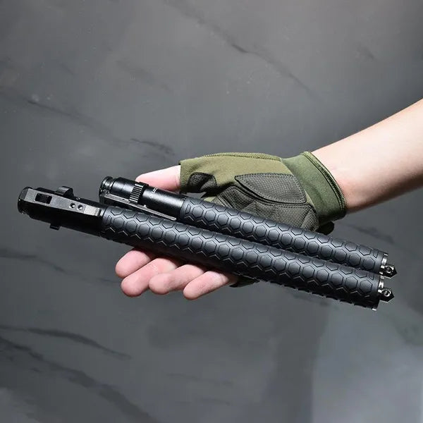 Baton | Safe Hiking Heavy Metal Stick Rod | Automatic Retractable Hiking Stick - Enhanced Self-Defense Rod | Unique Model Available only on Indian Slingshot