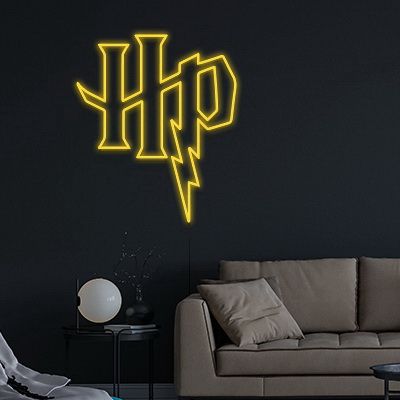 Harry Potter “HP Lightning” Neon Sign – Magical Wall Decor - LED Neon Sign