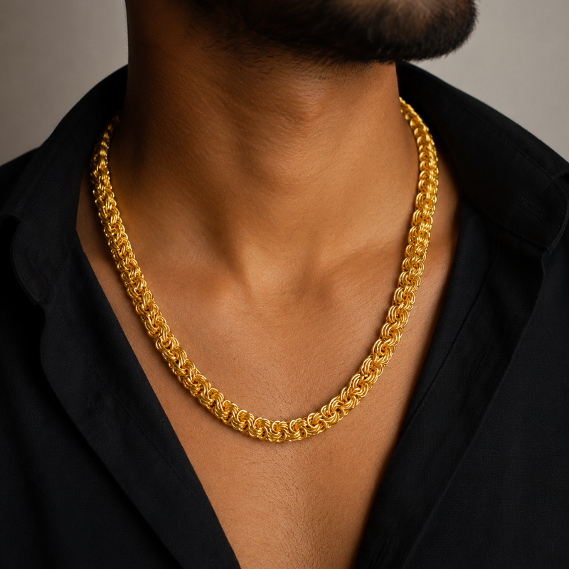 Big Daddy Heavy Gold Chain 22K Gold Plated Men Bold Necklace India