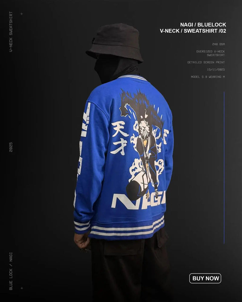 NAGI / BLUE LOCK / V-NECK SWEATSHIRT ZAMS
