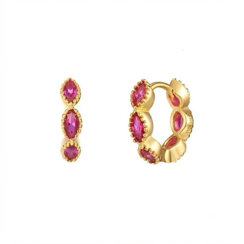 Pink Pop Hoop Earrings