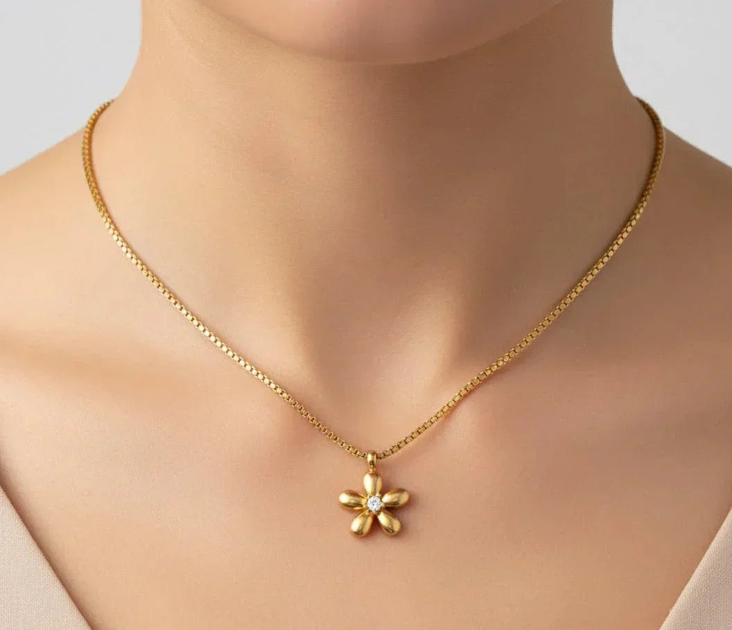 Diatoms Floral Shaped Necklace