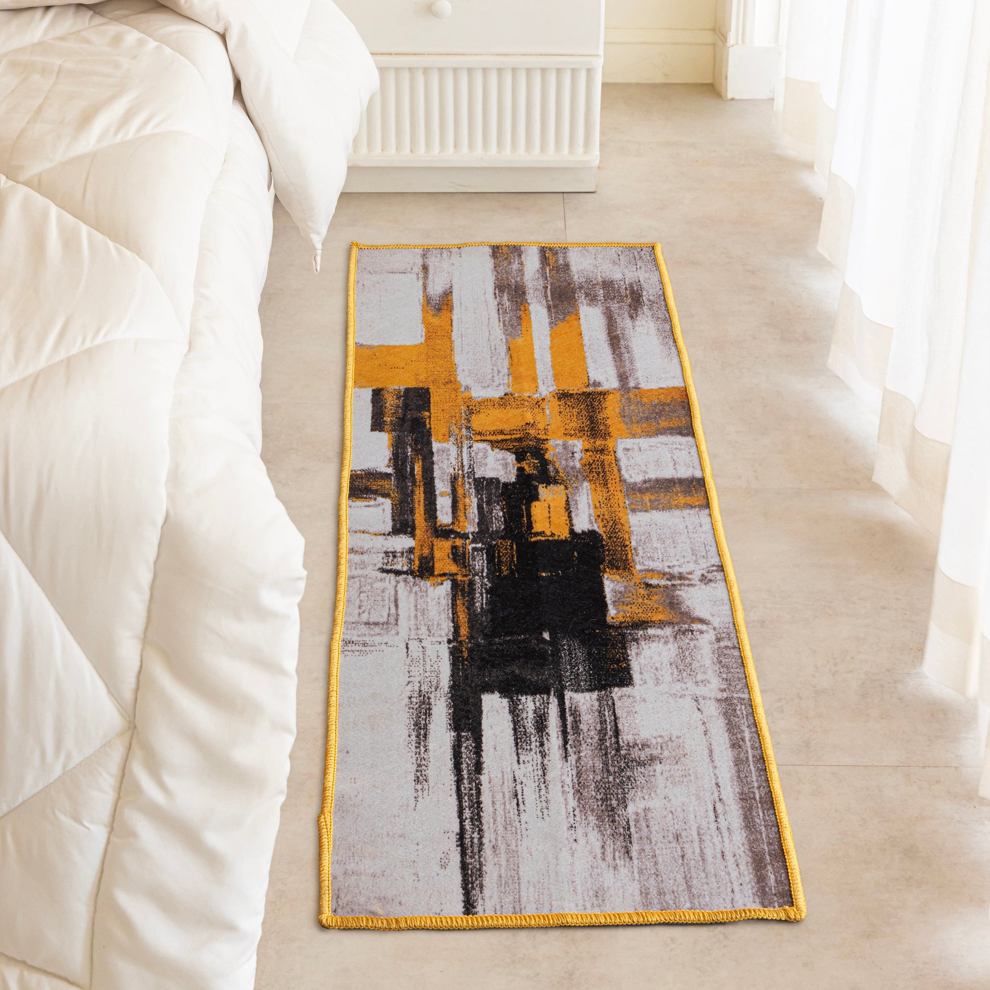 Imprimer Scribble - Digitally Printed Felt Runner Rug (Multicolor)-7