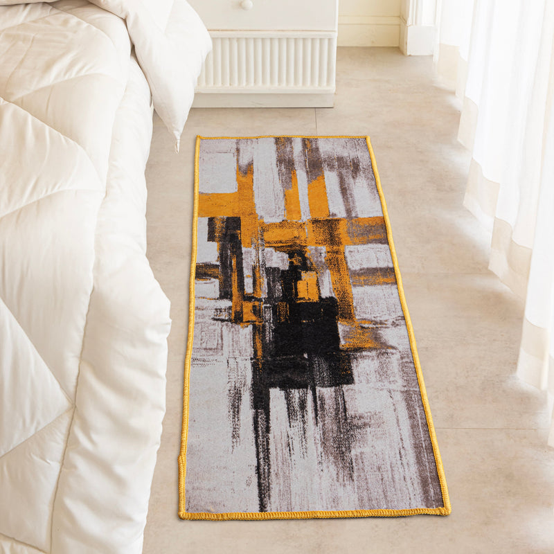 Imprimer Scribble - Digitally Printed Felt Runner Rug (Multicolor)-7